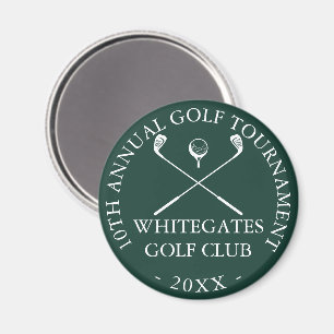 Aimant Tournoi de golf Club personnalisé vert émeraude