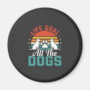Aimant Tous les chiens Amateur de chiens rétro