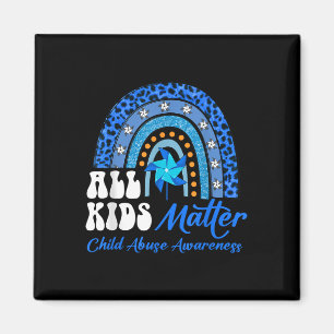Aimant Tous les enfants - Pinwheel Blue Rainbow Child Abu
