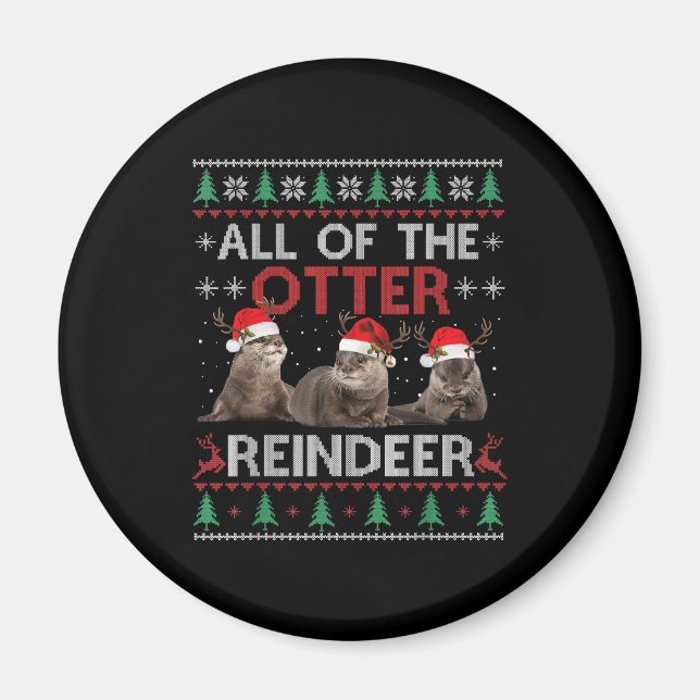Aimant Tout Otter Reindeer Noël Vilain Sweater (Devant)
