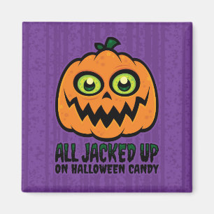 Aimant Tout pris sur le bonbon d'Halloween Jack-O'-Lanter