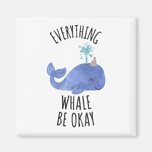 Aimant Tout va bien pour la baleine