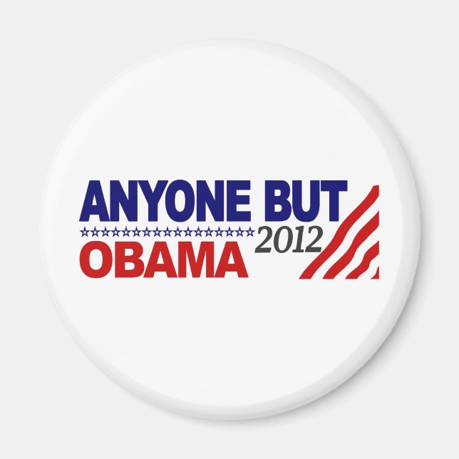 Aimant Toute personne sauf Obama 2012 (Devant)
