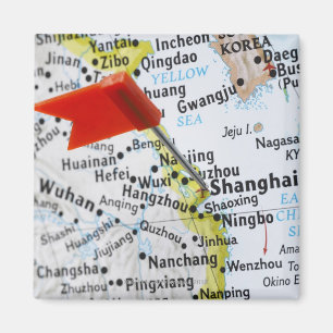Aimant Tracez la goupille placée à Changhaï, Chine sur la