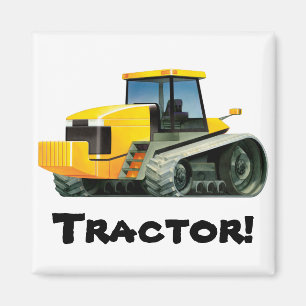 Aimant Tracteur jaune fait sur commande d'enfants