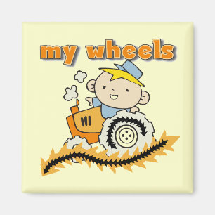 Aimant Tracteur mes T-shirts et cadeaux de roues