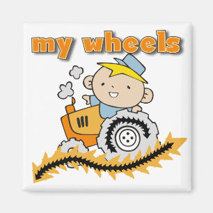 Aimant Tracteur mes T-shirts et cadeaux de roues