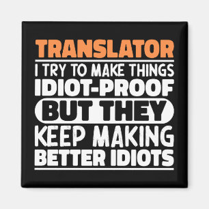Aimant Traducteur J'Essaie De Faire Des Choses Drôle Drôl