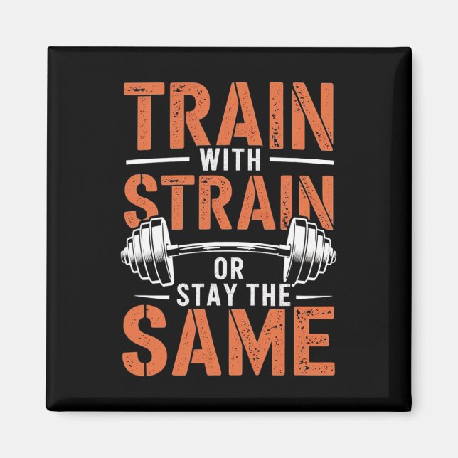 Aimant Train Avec Soudure - Motivation Fitness Muscle (Devant)