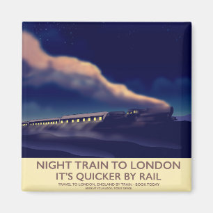 Aimant Train de nuit pour Londres.