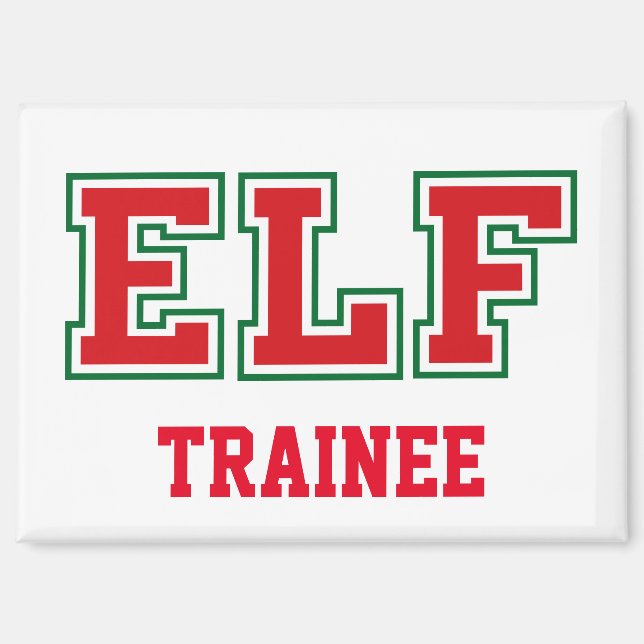Aimant TRAINEE Christmas ELF (Recto)