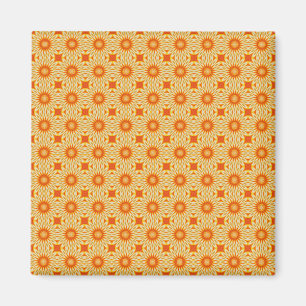 Aimant Tranches de citron Simply Citrus Motif floral carr