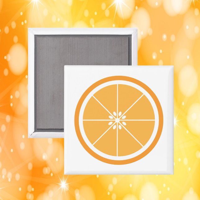 Aimant Tranches de fruits orange (A magnet featuring an orange fruit slice.)