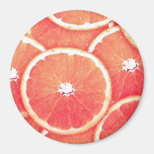 Aimant Tranches de pamplemousse rose