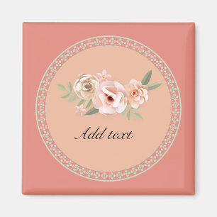 Aimant Tranquillité, belle décoration florale modèle,