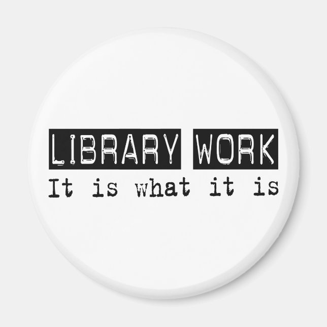 Aimant Travail de bibliothèque (Devant)