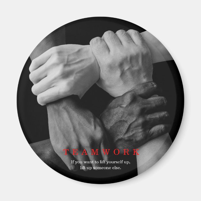 Aimant Travail D'Équipe Motivation Inspiration Citation M (Devant)