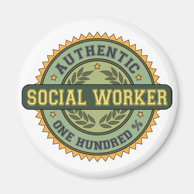 Aimant Travailleur social authentique (Devant)
