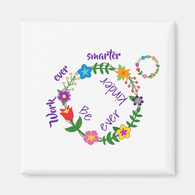 Aimant Travaillez toujours plus intelligemment, Soyez tou (Devant)