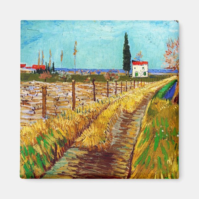 Aimant Traverser un champ avec Willows Van Gogh (Devant)