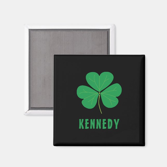 Aimant Trèfle vert Shamrock Irlande Celtique nom irlandai (Recto/Verso)