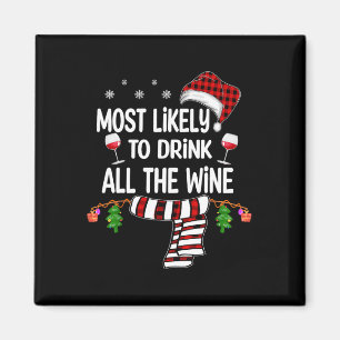 Aimant Très Probable De Boire Tous Les Vins Famille Noël