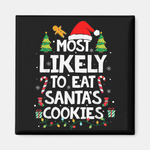 Aimant Très Probable De Manger Père Noël Cookies Famille