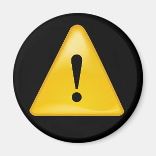 Aimant Triangle du point d'exclamation du symbole d'avert