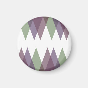 Aimant Triangles mauve et vert