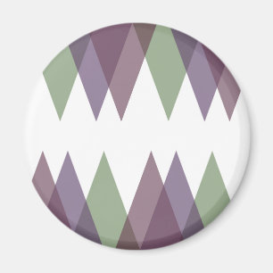 Aimant Triangles mauve et vert