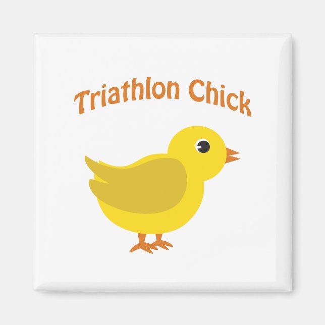 Aimant Triathlon Chick (Devant)