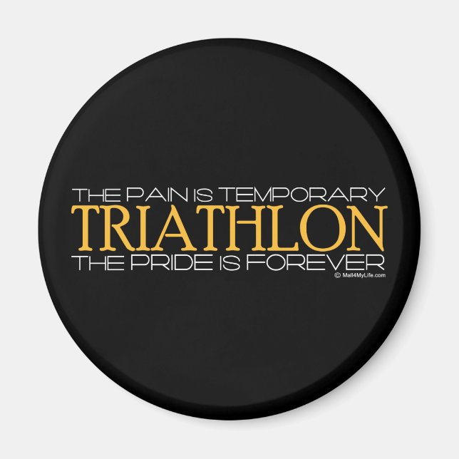 Aimant Triathlon - La fierté est éternelle (Devant)