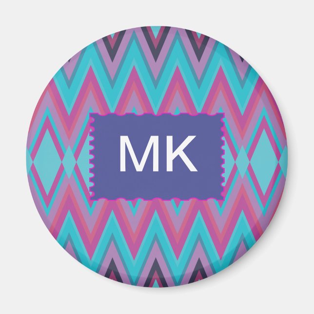 Aimant Tribal pourpre et Aqua (Devant)