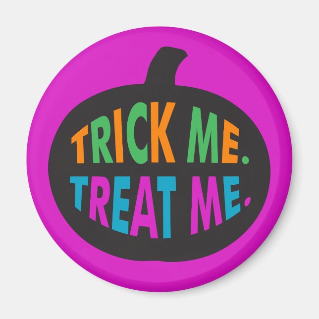Aimant Trick Me Traite, Halloween Multi-Couleur (Devant)