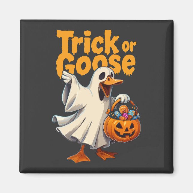 Aimant Trick or Goose Halloween Goose (Devant)