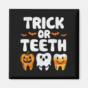 Aimant Trick Ou Dents Halloween Dentiste Dentaire Hommes
