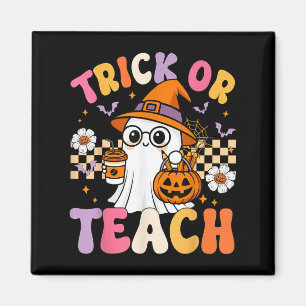 Aimant Trick Ou Enseigner Cute Ghost Coffee Citrouilles H