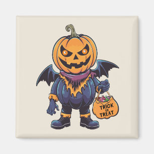 Aimant Tricoter ou traiter   Joyeux Halloween