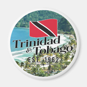 Aimant "Trinidad & Tobago Est. Plage Drapeau De 1962"