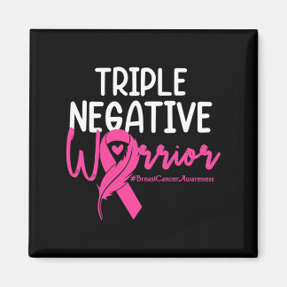 Aimant Triple Négatif Warrior Rose Ribbon Breast Cancer