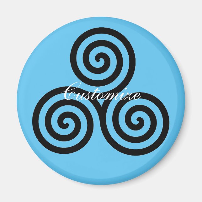 Aimant Triple spirale noire Thunder_Cove (Devant)
