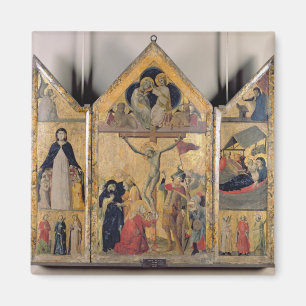 Aimant Triptyque avec des scènes de la vie du
