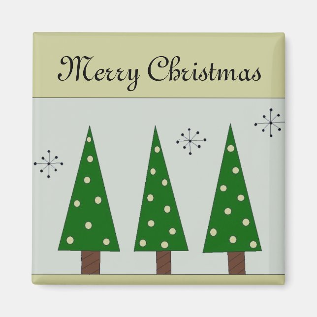 Aimant Trois Arbres Whimsical (Devant)