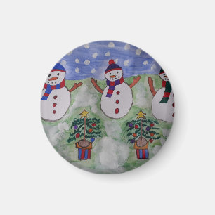 Aimant Trois Magnat des neiges de Noël