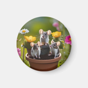 Aimant Trois Mètres Dans Des Pots À Fleurs,