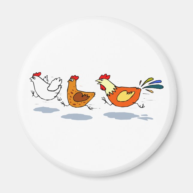 Aimant Trois poules (Devant)