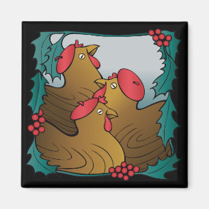 Aimant Trois poules françaises