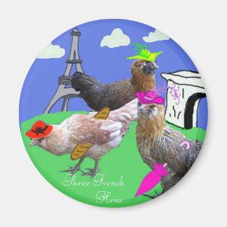 Aimant Trois poules françaises