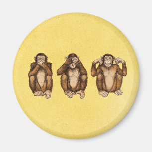 Aimant Trois singes sages