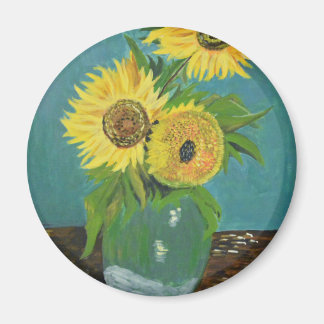 Aimant Trois tournesols dans un Vase, van Gogh